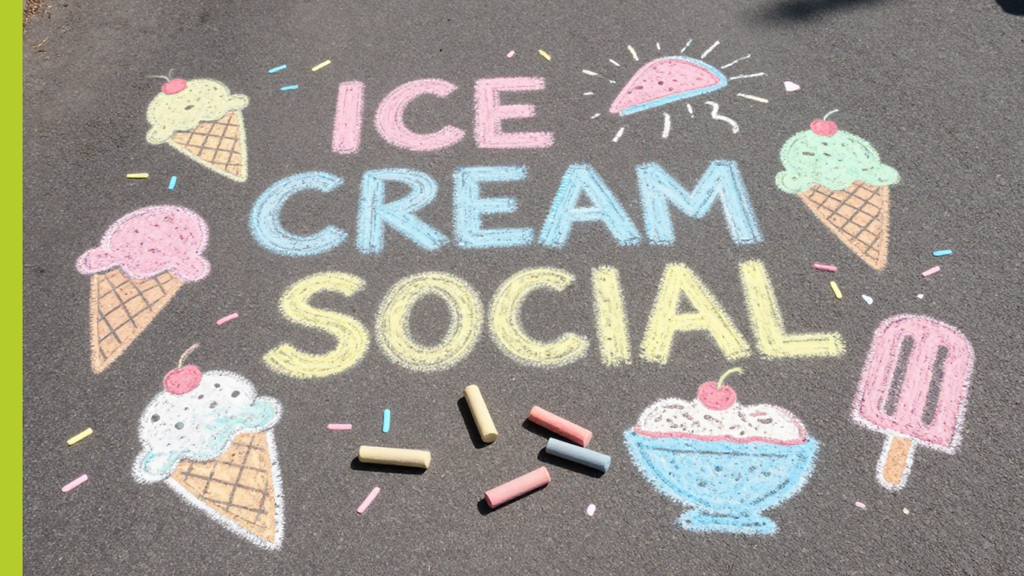 Ice Cream Social and Chalk Party